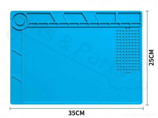 Werkmat siliconen 35cm x 25cm x 5mm magnetisch blauw